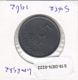 S19-DEN-0222 Denemarken 5 ore 1962  KM# 843 XF+