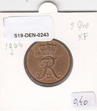 S19-DEN-0243 Denemarken 5 ore 1966  KM# 848 XF
