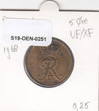 S19-DEN-0251 Denemarken 5 ore 1968  KM# 848 VF/XF