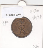 S19-DEN-0254 Denemarken 5 ore 1970  KM# 848 VF/XF