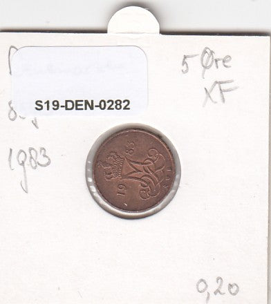 S19-DEN-0282 Denemarken 5 ore 1983  KM# 859 XF