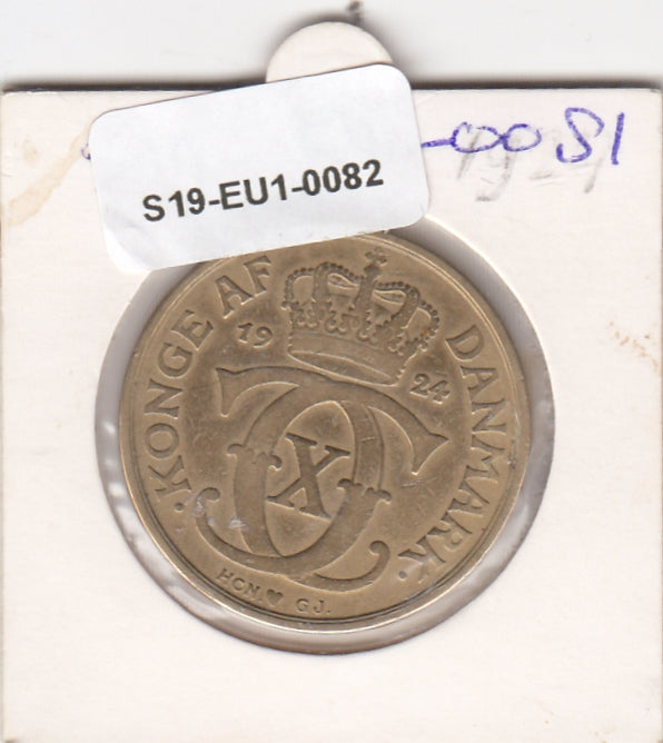 S19-EU1-0082 Denmark 2 Kroner 1924  KM835 VF