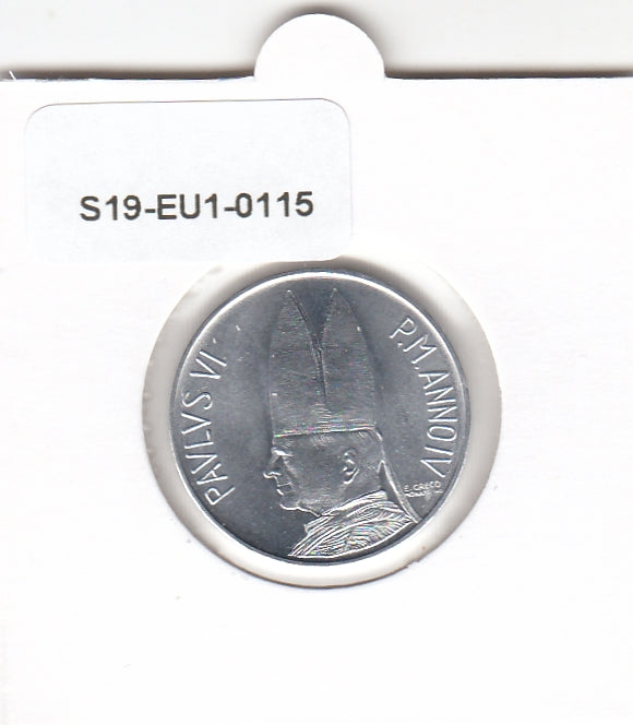 S19-EU1-0115 Vatican City 10 Lire 1966  KM87 FDC/BU