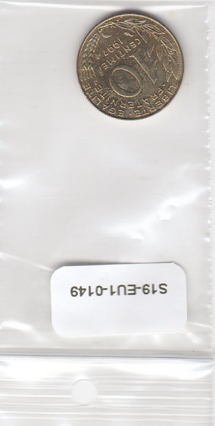 S19-EU1-0149 France 10 Centimes 1997   KM929 UNC