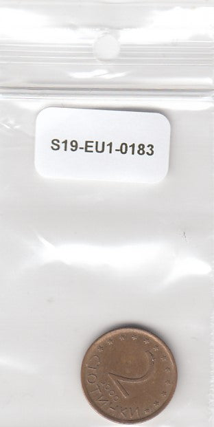 S19-EU1-0183 Bulgaria 2 Stotinki 2000  KM238a VF+ magn