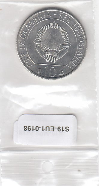 S19-EU1-0198 Yugoslavia 10 Dinara 1983  KM97 UNC With Pathway