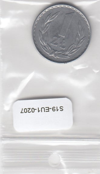 S19-EU1-0207 Poland 1 Zloty 1977   Y49.1 VF/XF
