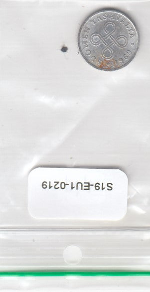 S19-EU1-0219 Finland 1 Penni 1969   Y44a FI/VF