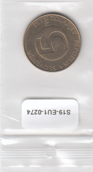 S19-EU1-0274 Slovenia 5 Tolarjev 1995   KM6 VF