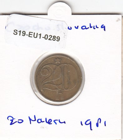 S19-EU1-0289 Czechoslovakia 20 Haleru 1981   KM74 VF