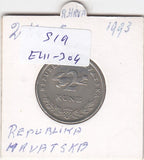 S19-EU1-0304 Croatia 2 Kune 1993   KM10 VF