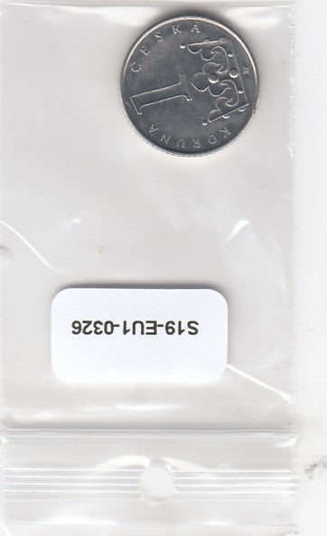 S19-EU1-0326 Czech Republic 1 Koruna 2006 B KM7 VF+