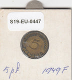 S19-EU1-0447 Germany 5 Pfennig 1949 F KM102 VF
