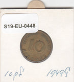 S19-EU1-0448 Germany 10 Pfennig 1949 G KM103 VF