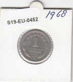 S19-EU1-0452 Yugoslavia 1 Dinar 1968   KM48 VF