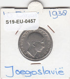 S19-EU1-0457 Yugoslavia 10 Dinar 1938   KM22 VF