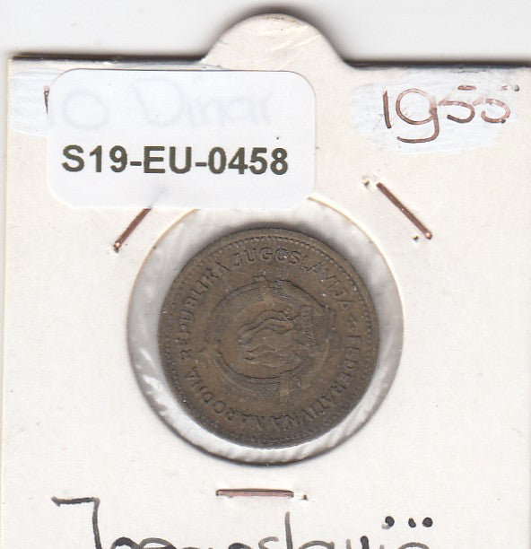 S19-EU1-0458 Yugoslavia 10 Dinar 1955   KM33 VF