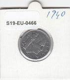 S19-EU1-0466 Italy 20 Centesimi 1940 XViii KM75b VF magn reeded