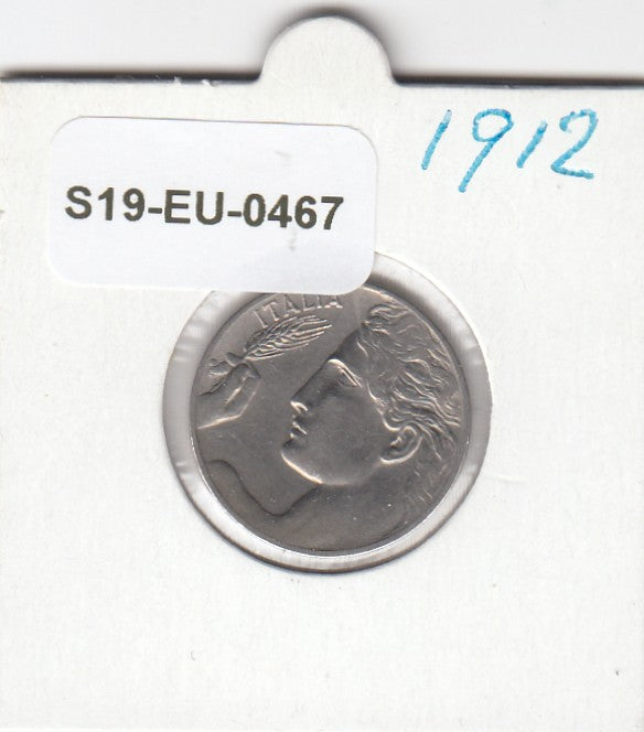 S19-EU1-0467 Italy 20 Centesimi 1912   KM44 VF