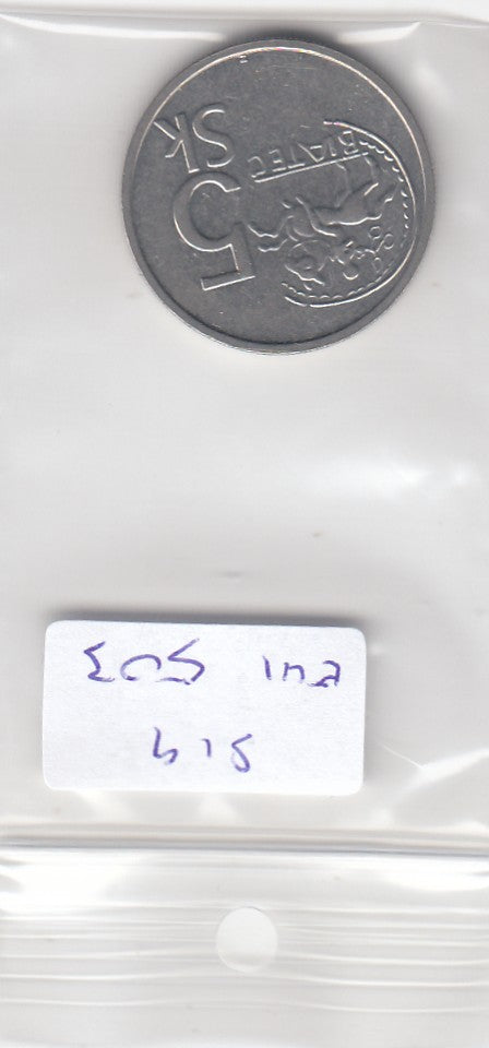 S19-EU1-0503 Slovakia 5 Koruna 1993   KM14 VF+