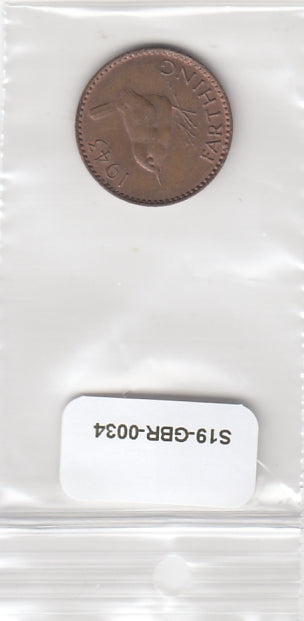 S19-GBR-0034 United Kingdom Farthing XF/UNC 1943 KM843