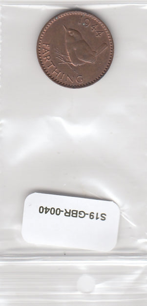 S19-GBR-0040 United Kingdom Farthing XF/UNC 1944 KM843
