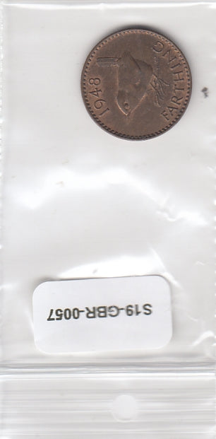 S19-GBR-0057 United Kingdom Farthing VF/XF 1948 KM843