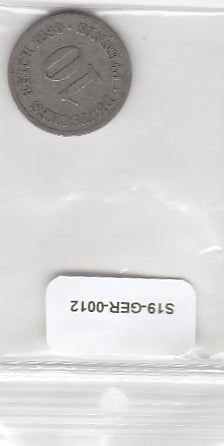 S19-GER-0012 Germany 10 Pfennig 1889 A KM4 FI