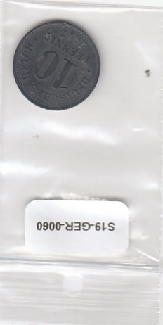S19-GER-0060 Germany 10 Pfennig 1917  KM26!!! XF/UNC no mint