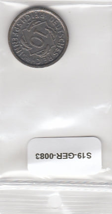 S19-GER-0083 Germany 10 reichspfennig 1929 A KM40 XF Nickel?