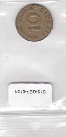 S19-GER-0134 Germany 10 Pfennig 1949 J   FI/VF