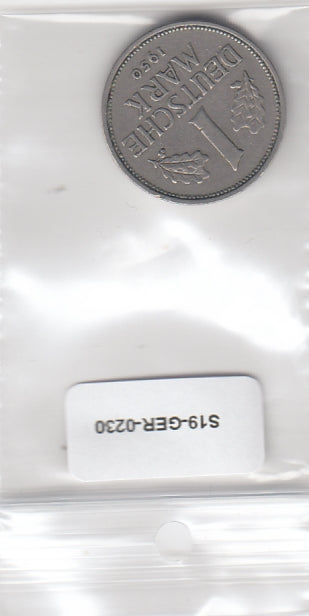 S19-GER-0230 Germany 1Mark 1950 J KM110 VF