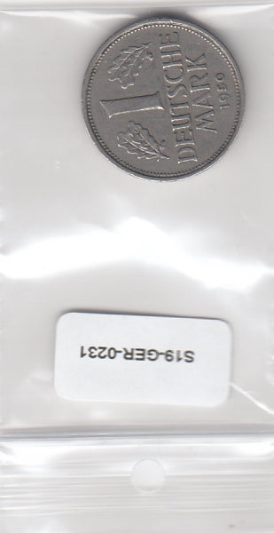 S19-GER-0231 Germany 1Mark 1950 J KM110 VF