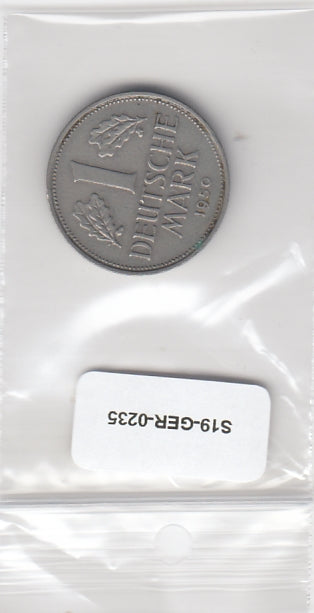 S19-GER-0235 Germany 1Mark 1950 D KM110 VF