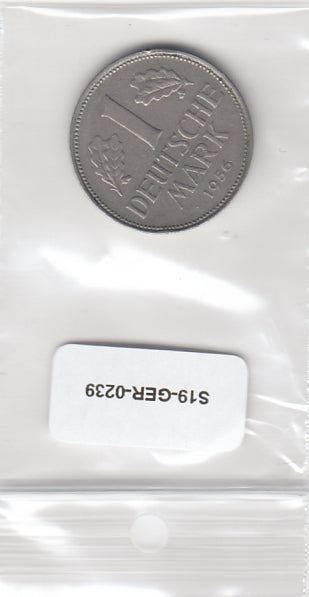 S19-GER-0239 Germany 1Mark 1956 J KM110 VF