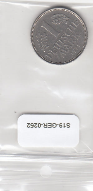S19-GER-0252 Germany 1Mark 1975 D KM110 FI/VF