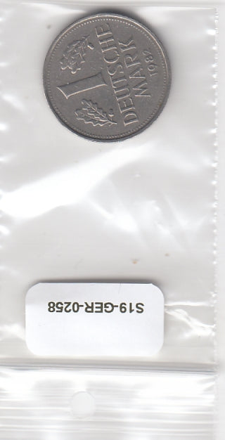 S19-GER-0258 Germany 1Mark 1982 F KM110 VF