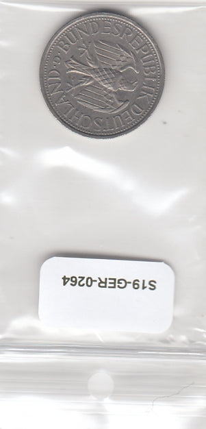 S19-GER-0264 Germany 1Mark 1989 G KM110 VF
