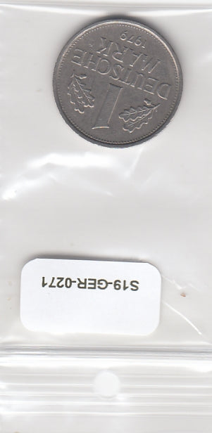 S19-GER-0271 Germany 1Mark 1979 G KM110 VF
