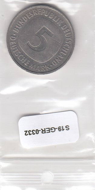 S19-GER-0332 Germany 5 Mark 1989 D   VF