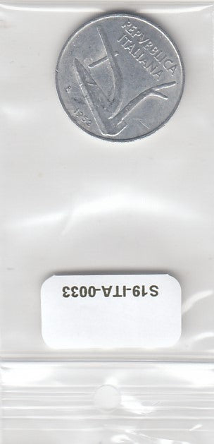 S19-ITA-0033-M04 Italy 10 Lire 1952  KM93 CQ