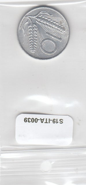 S19-ITA-0039-M04 Italy 10 Lire 1967  KM93 CQ