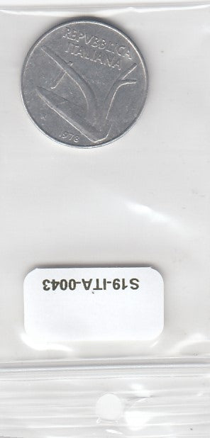 S19-ITA-0043-M01 Italy 10 Lire 1978  KM93 CQ