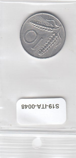 S19-ITA-0048-M04 Italy 10 Lire 1973  KM93 CQ