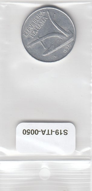 S19-ITA-0050-M02 Italië 10 Lire 1970 KM93 CQ