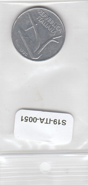 S19-ITA-0051-M04 Italy 10 Lire 1980  KM93 CQ