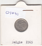 S19-MAS-01041 België 25 centimes 1965   KM# 154 UNC Legende in Nederlands - 'BELGIË'
