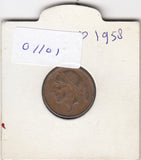 S19-MAS-01101 België 50 centimes 1958  KM# 149 VF Legende in Nederlands - 'BELGIË'