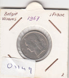 S19-MAS-01149 België 1 franc 1967  KM# 143 VF Legende in Nederlands - 'BELGIË'