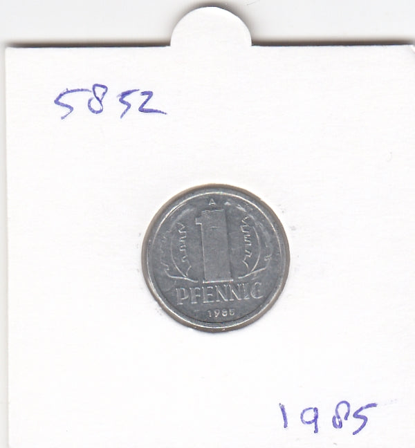 S19-MAS-05852 Duitsland - DDR 1 pfennig 1985  KM# 8.2 XF